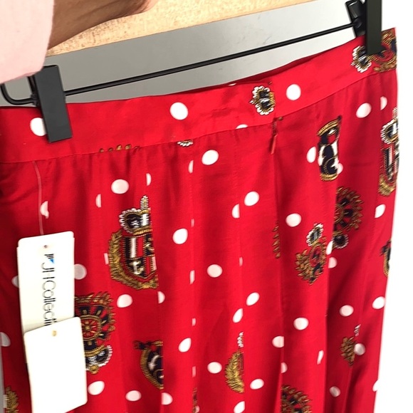Vintage JH Collection red polka dot skirt, Size 8 - Picture 8 of 10